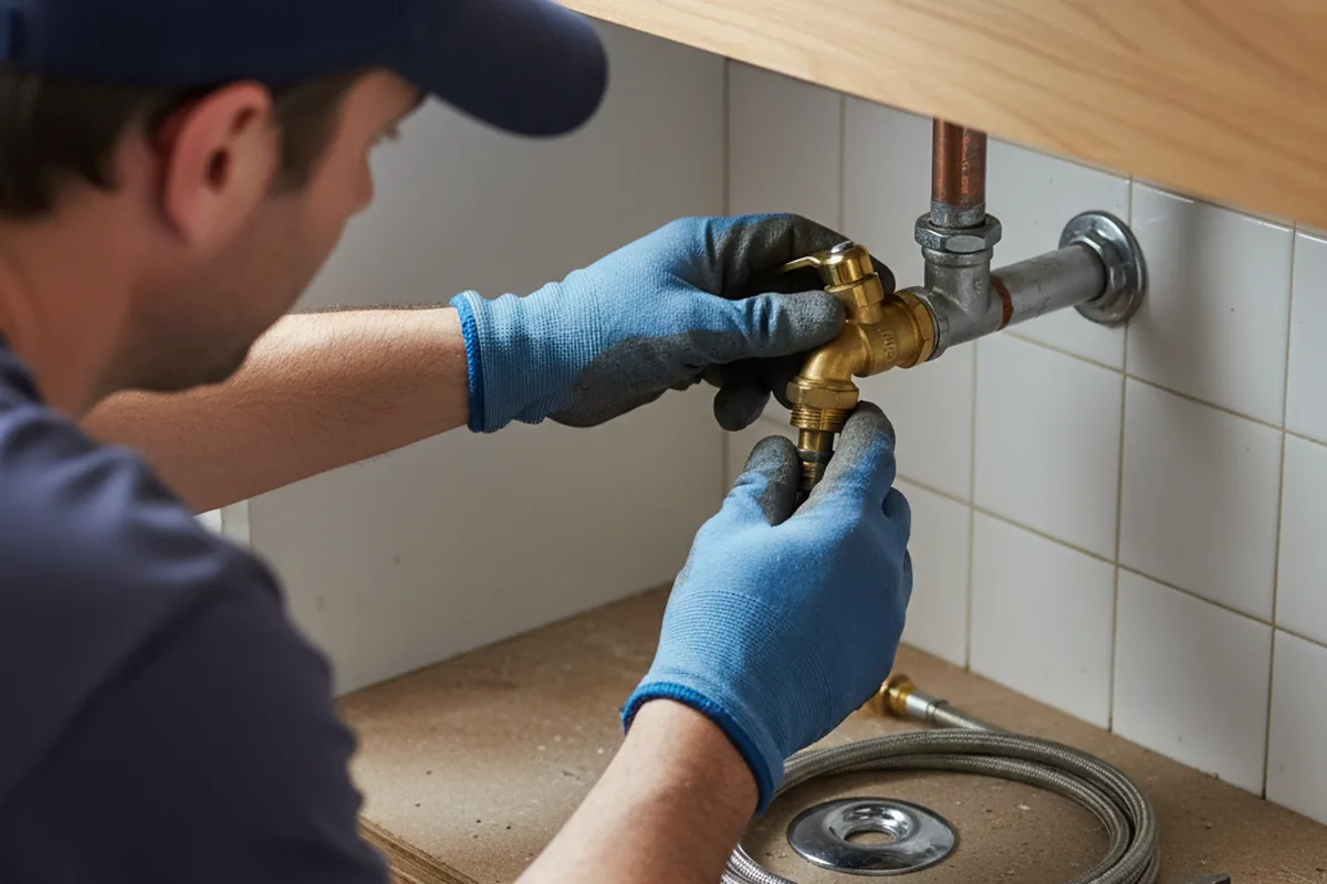 Shutoff valve and fitting work during Well Pump Repair in Edgewater